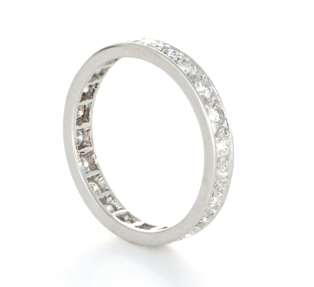 沒有保留價 - 戒指 - 18 克拉 白金 -  0.70ct. tw. 鉆石 (天然)  #1.0