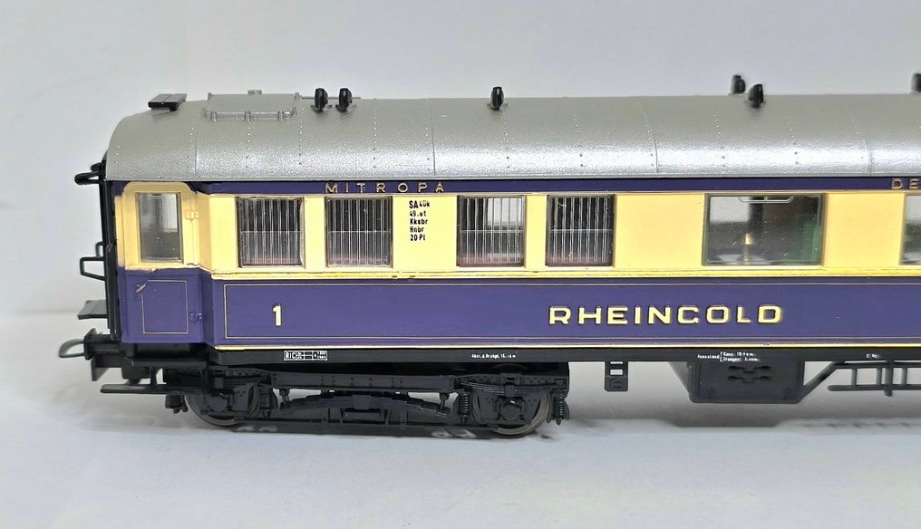 Liliput H0 - 820 - Modeltog passagervogn sæt (1) - 5-delt Rheingold-rijtuigensæt 1928-1939 - DRG #3.2