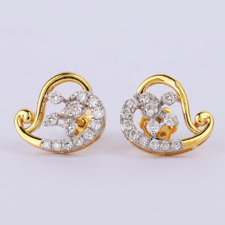 χωρίς τιμή ασφαλείας - Καρφωτά σκουλαρίκια - 14 καράτια Κίτρινο χρυσό - 0.46ct. tw. Διαμάντι (Φυσικό) - Χρυσά Διαμαντένια Σκουλαρίκια #1.0