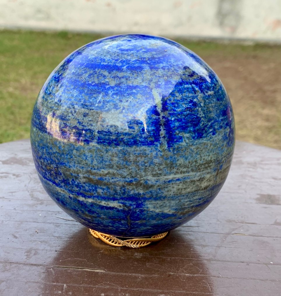 Sfera di Lapis Lazuli senza riserva di prezzo, bel colore, grande dimensione, 2,5 kg Sfera - Altezza: 107 mm - Larghezza: 107 mm- 2500 g - (1) #1.0