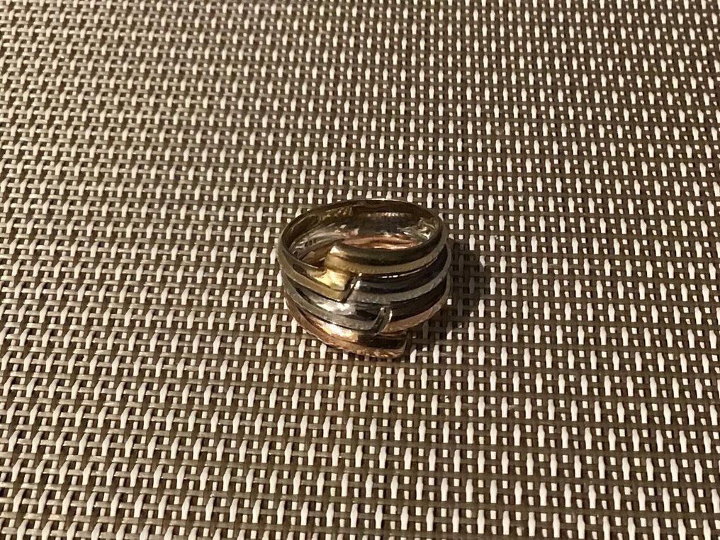 Bague - 14 carats Or jaune, Or blanc, Or rose - Bague en or tricolore 14 k #3.2