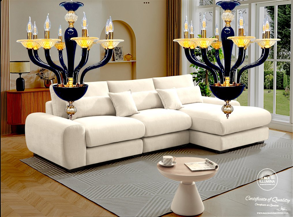 SLC Illumina - MG - Chandelier - BlackUp - Crystal - BlackUp 8Luci #1.0