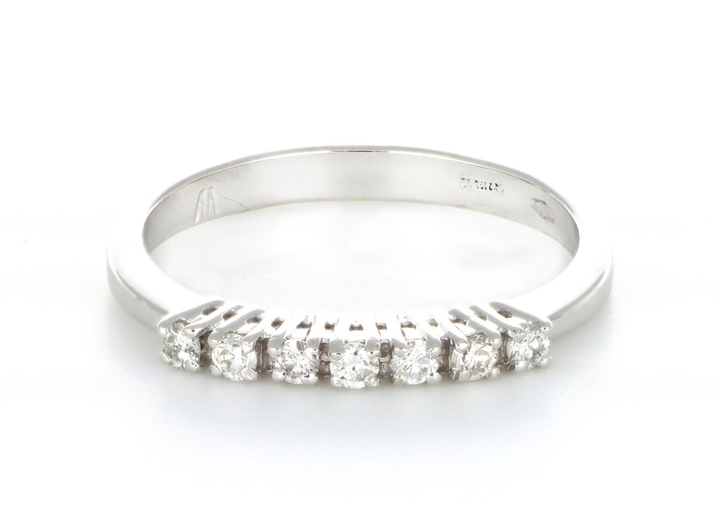 Nincs minimálár - Gyűrű - 18 kt. Fehér arany - 0.21ct. tw. Gyémánt (Természetes) #1.0