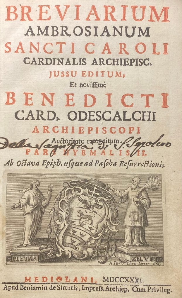 S. Ambrogio - Brevirium Ambrosianum - 1731 #1.0