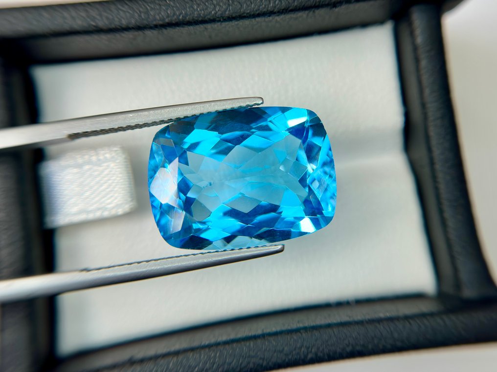Nincs minimálár - 1 pcs Kék Topáz - 25.95 ct - Nemzetközi Színes Drágakő Szövetség (ICA GemLab) - Lenyűgöző fényes kék topáz #4.3