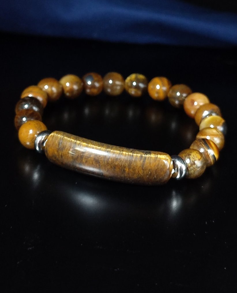 优质第一品质黄金虎眼手链，配天鹅绒礼盒，包邮 - 手鈪 #3.2