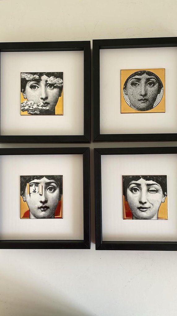Modern Tile (4) - Bardelli - Piero Fornasetti - Modern - 2000-2010 - Theme and Variations Gold  #4.3