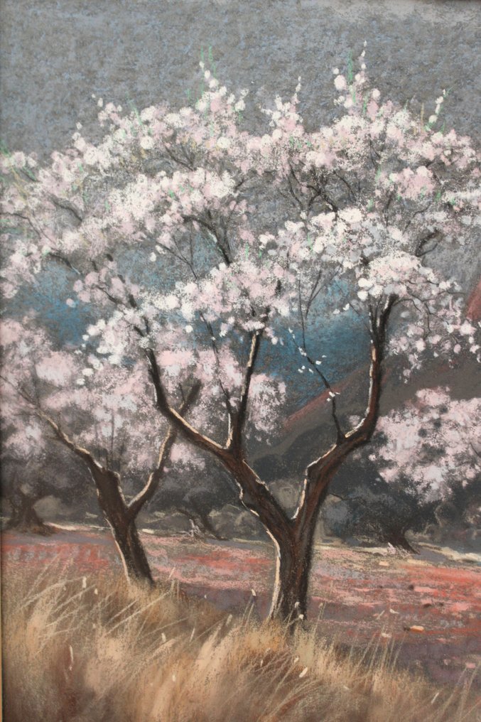 Josep Mas i Pou (1926-1995) - Almendros bajo el cielo gris #4.3