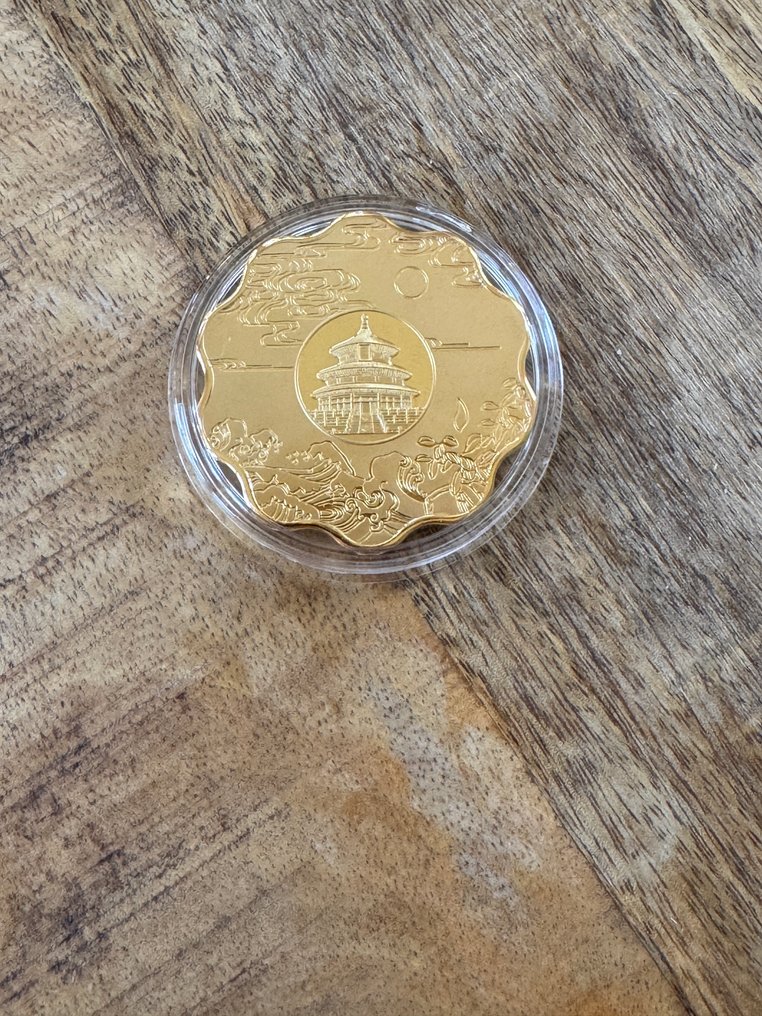 Official Beijing 2008 Olympics "Fuwa's Blessing" Gold-Plated Commemorative Medallion – Complete Set - Olimpiadi - 2008 - Medaglia  #4.3