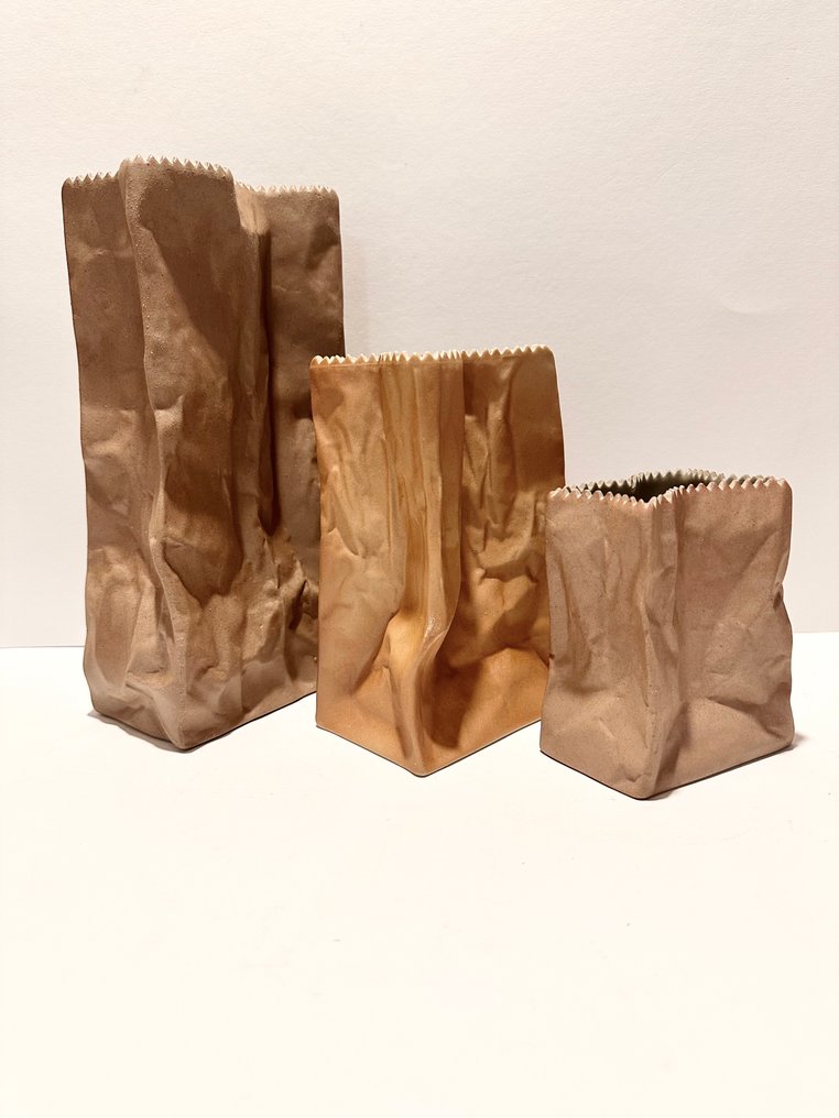 Rosenthal - Tapio Wirkkala - 花瓶 (3) -  请勿乱扔垃圾 - Bisquit瓷器 #1.0