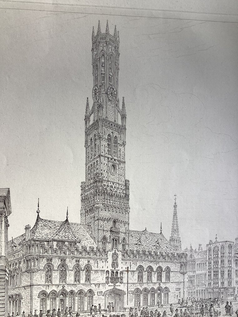 Belgium - Brugge; John Coney (1786-1833) - Cloth Hall - Bruges - 1821-1850 #4.3