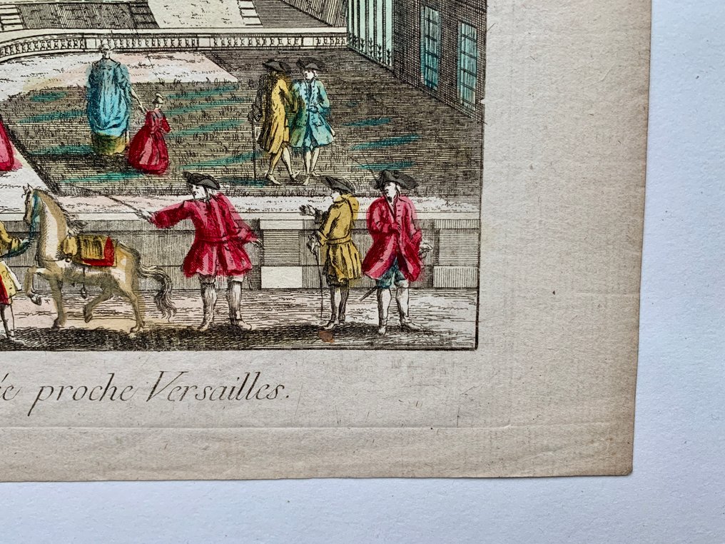 Francja - Noisy le Roi, Yvelines; Basset - Vue persepctive du Chateau de Noizi du côté de l'entrée proche Versailles. - 1761-1780 #4.3