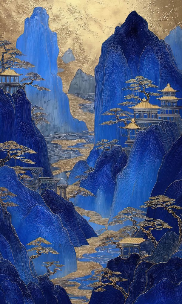 yamila - Shanshui Dorado: Reconstrucción en Cobalto y Oro #2.1