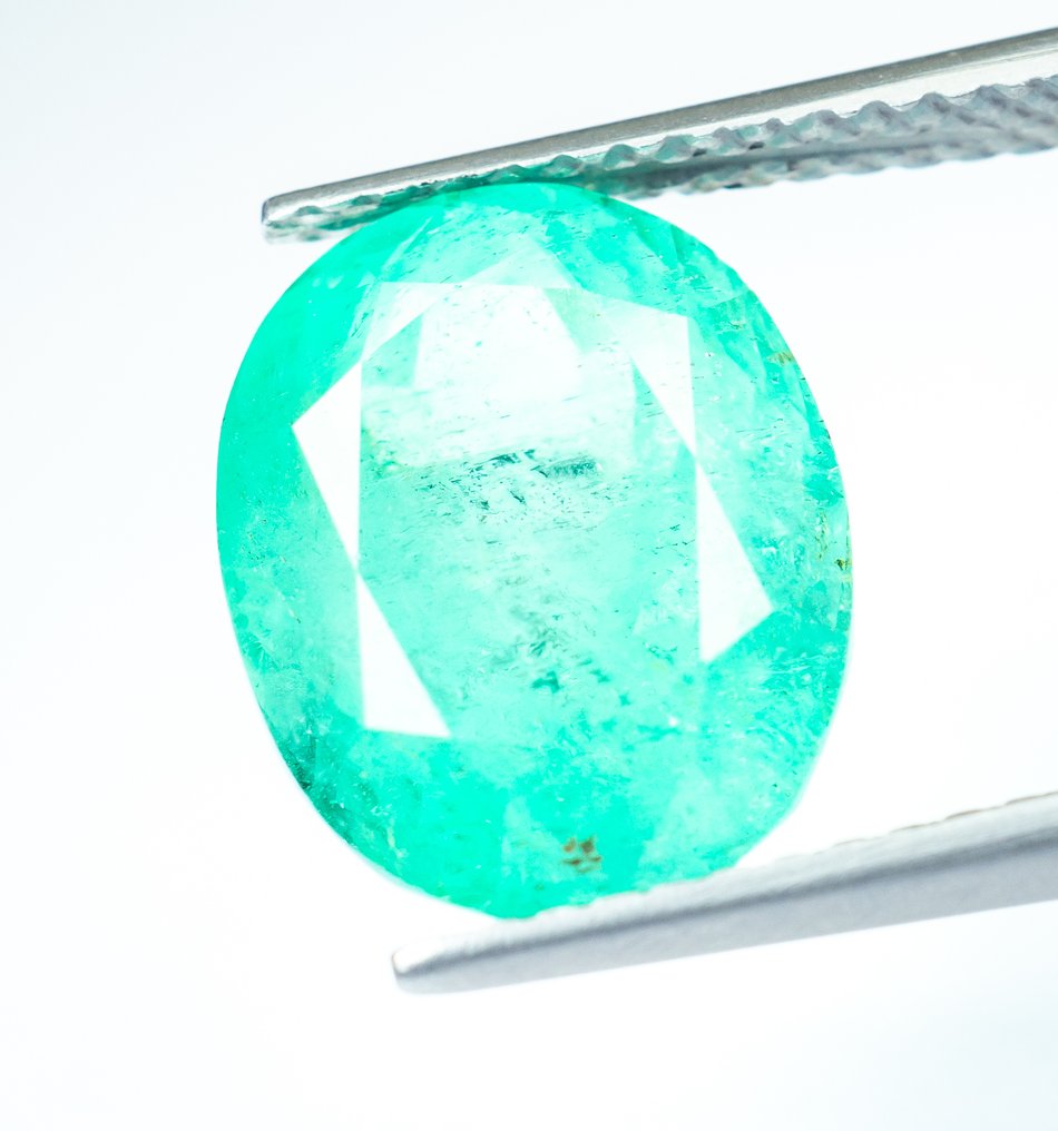 No reserve price Emerald  - 4.66 ct - Bellerophon Gemlab - Bluish Green (Nigeria) #2.1