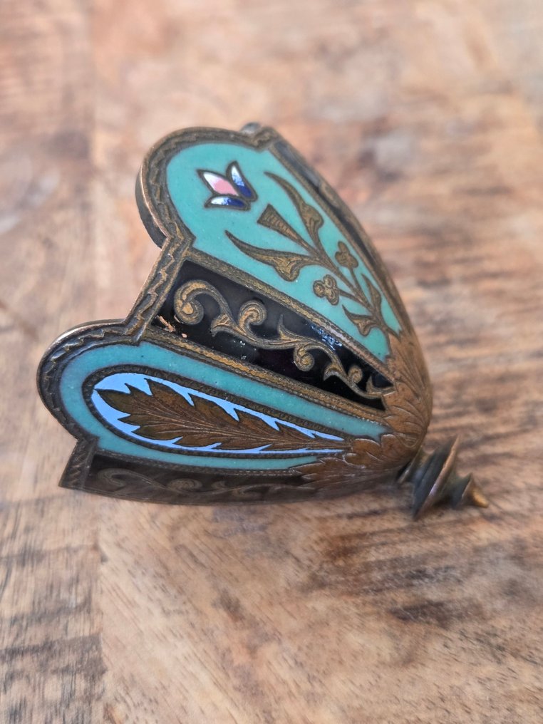 Αντίκες Εσταυρωμένος - Μπρούντζος - 1850-1900 - Font Cloisonne #4.3