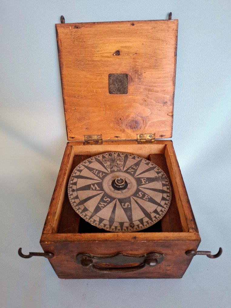 Πυξίδα πλοίου - Ορείχαλκος, Γυαλί, Ξύλο - 12 Δεκεμβρίου 1887 #1.0