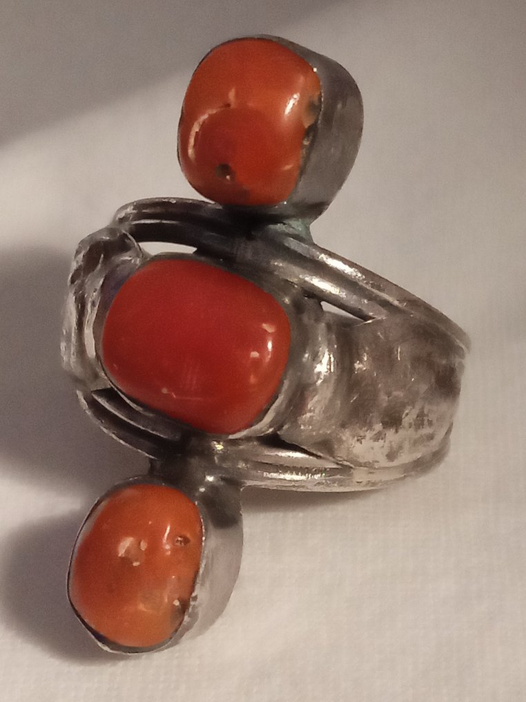 Corallo - Argento - Anello #2.1