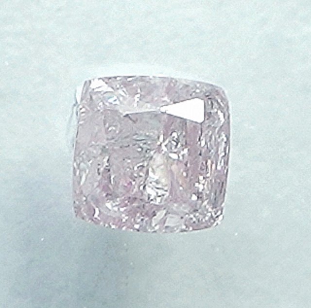 χωρίς τιμή ασφαλείας - 1 pcs Διαμάντι (Φυσικού χρώματος) - 0.18 ct - Κούσιον - Fancy light Απαλό μοβ Ροζ - I3 - International Gemological Institute (IGI) #3.2