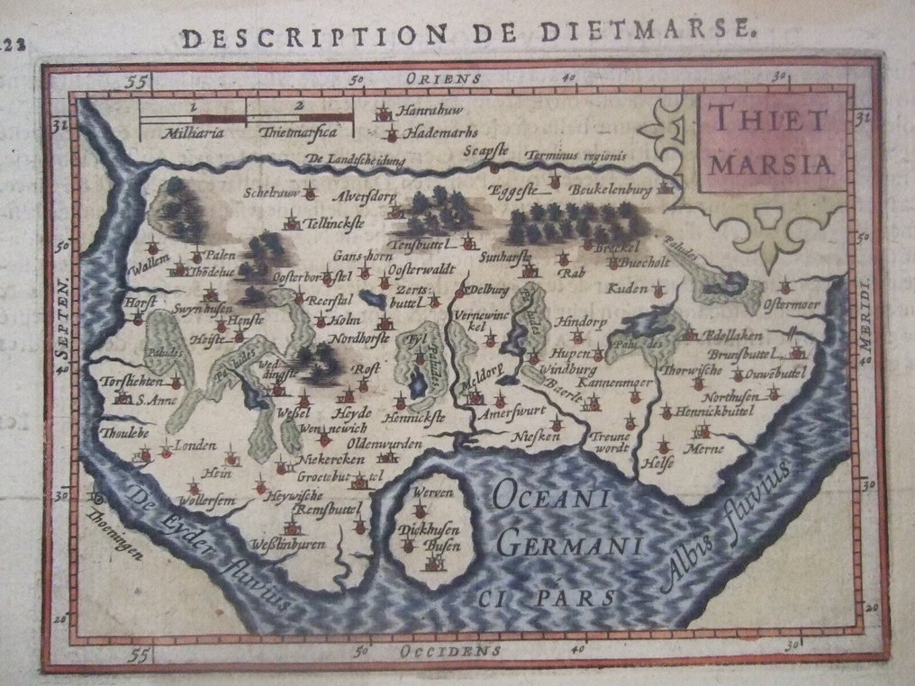Tyskland - Dithmarschen; P.Bertius/B.Langenes - Thietmarsia - 1581-1600 #1.0