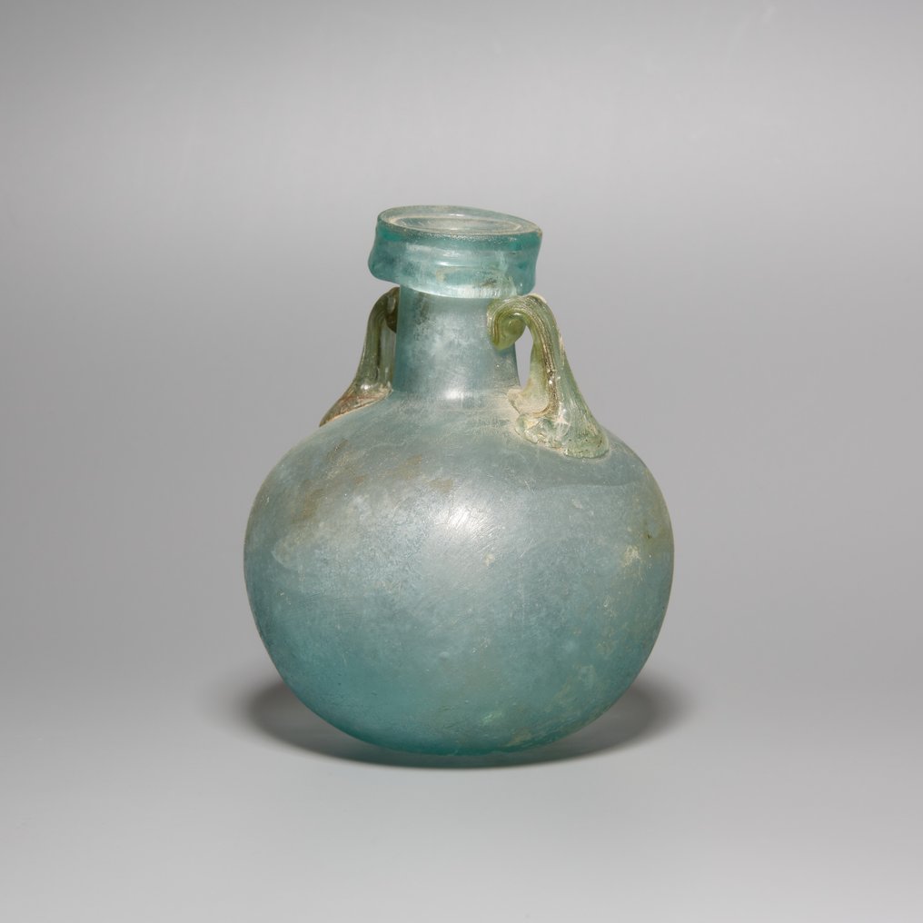 古罗马 玻璃 Aryballos。公元1至3世纪。高10厘米。来自苏富比拍卖行。 #1.0