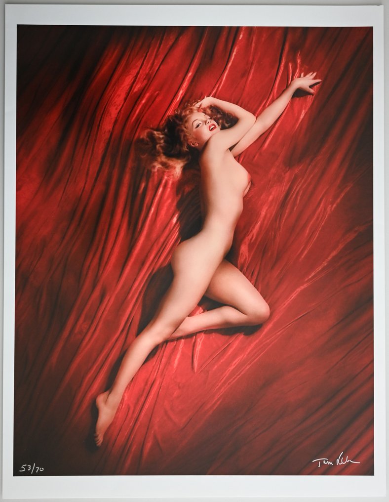 Tom Kelley (American, 1914-1984) - Red Velvet, Marilyn Monroe in Pose #2, 1949 #1.0