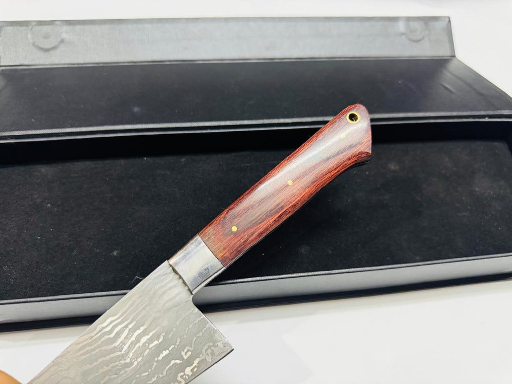 Μαχαίρι κουζίνας - Ιαπωνικό μαχαίρι σεφ λαχανικών (016) - VG 10 Ατσάλι Λιγότερο Ατσάλι & Χερούλι από Φυσικό Ξύλο - Ιαπωνία - Μαχαίρι σεφ λαχανικών #2.1
