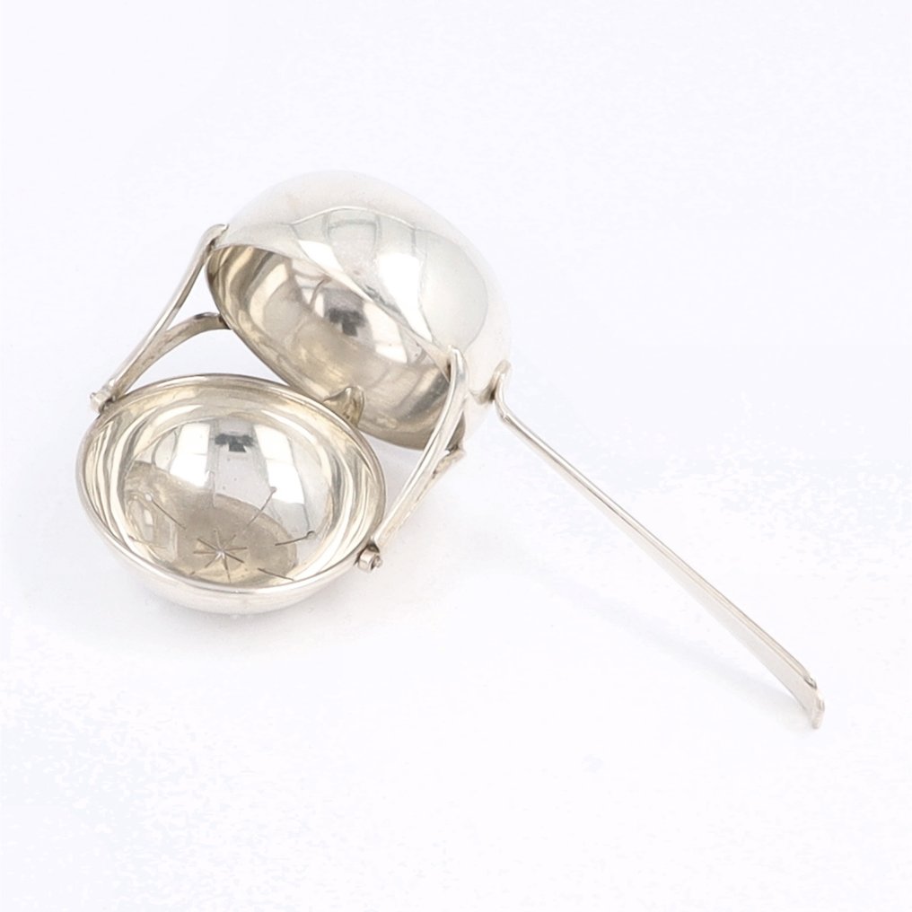 Albert Célestin Charlent Art-Deco 'Tuimelaar' - Colino del tè - .800 argento #4.3