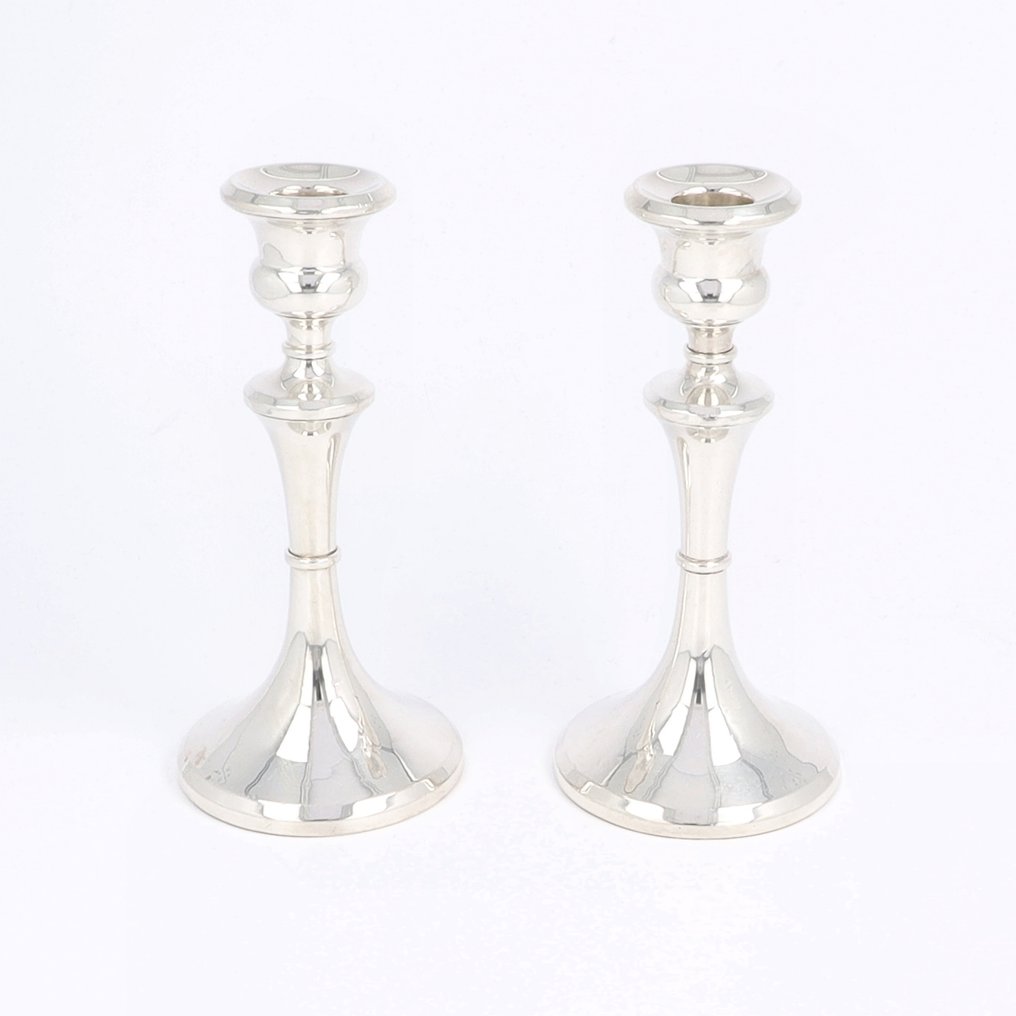 Napper & Davenport - Birmingham, 1922 - Gyertyatartó (2) - .925 ezüst #1.0