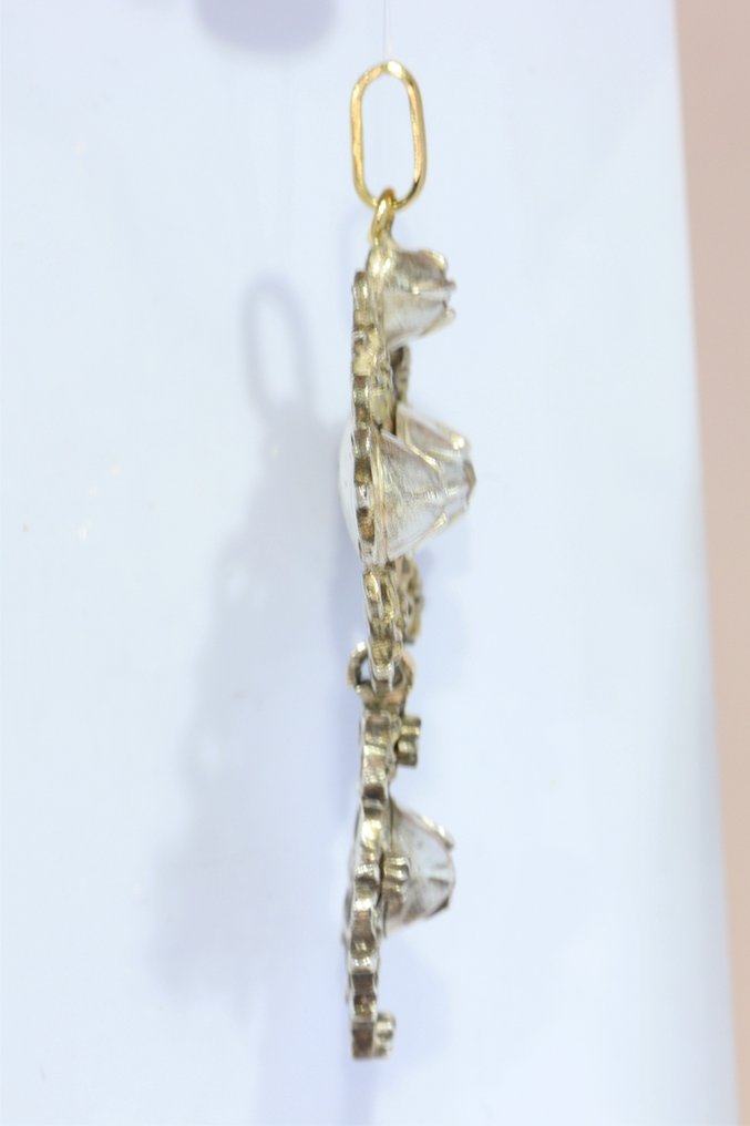 χωρίς τιμή ασφαλείας - Κρεμαστό κόσμημα - 18 καράτια Κίτρινο χρυσό - Διαμάντι - Cross, αντίκα 1850 #4.3