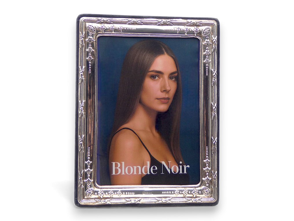 Gee & Holmes - Cornice in Argento Sterling Inglese con Dettagli Floreali in Rilievo Stile Barocco - Portaritratti- 1918s - Argento Sterling #3.2