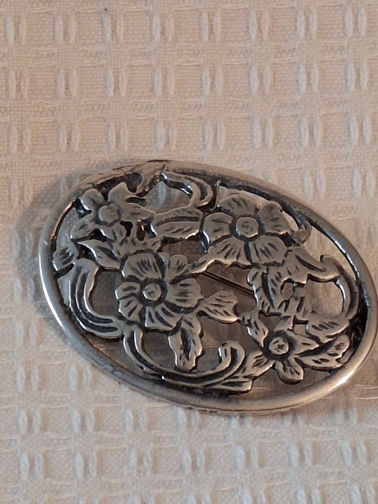 銀 - 胸針 - 银制胸针，我有古董。 #4.3