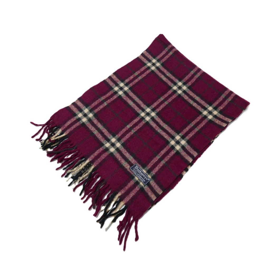 Burberry - 100% Lamswol Rood Nova Check - Sciarpa #2.1