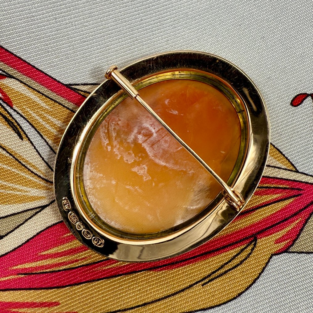 没有保留价 - Nestor Westerback - 胸针 - Cameo - 14K包金 玫瑰金 - 芬兰 - 尼尔斯·韦斯特贝克 #4.3