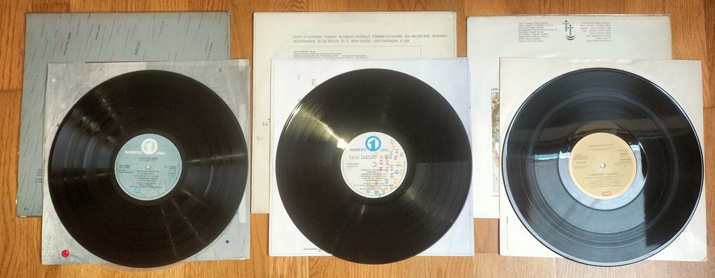 Lucio Battisti; Franco Battiato - 3 x albums - Una Giornata Uggiosa / E Già / L'Arca Di Noè - Flere titler - LP-albummer (flere elementer) - 1. aftryk - 1979 #1.0