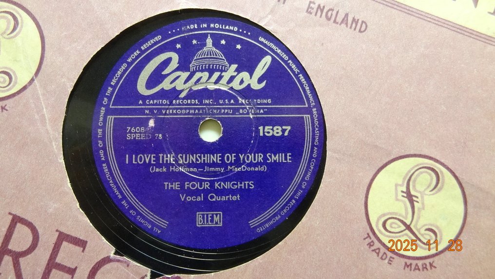 Elvis Presley, Pat Boone, Bill Haley, Chordettes, Four Knights, Earl Bostic etc - Πολλαπλοί καλλιτέχνες - Rock “N “ Roll and Popmusic from the 1950ties on 78RPM-Records. - Πολλαπλοί καλλιτέχνες - Δίσκος γραμμοφώνου 78 RPM - 1952 #4.3