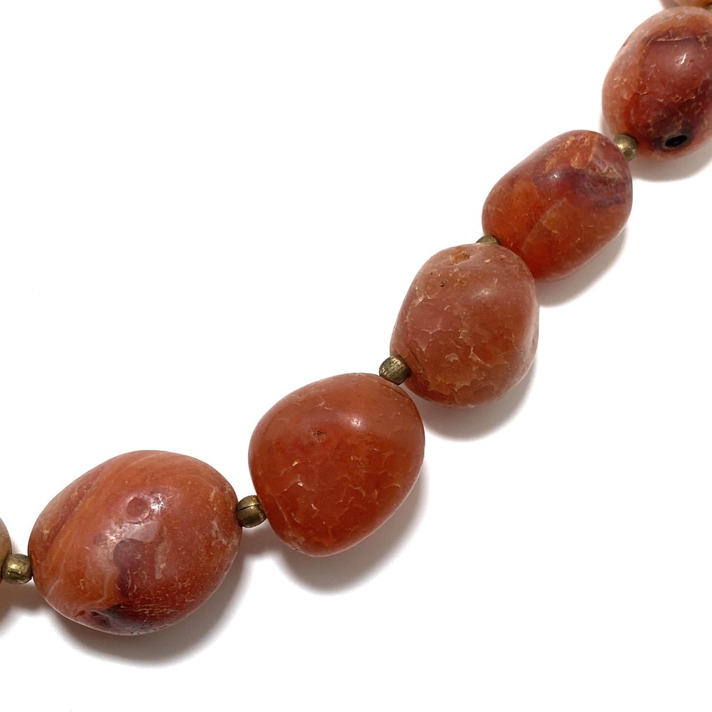 Silk Road, Asie centrale Agate brute Talismans de perles de collier - 50 cm #4.3