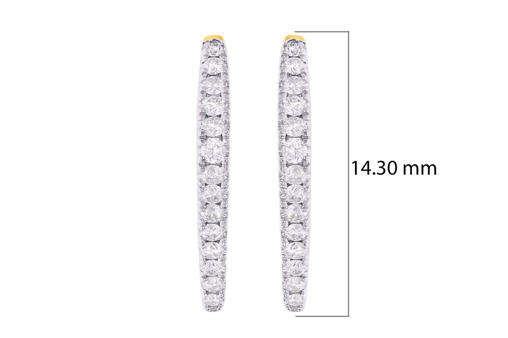 Drop fülbevaló - 18 kt. Sárga arany, Ródiumozott -  0.20ct. tw. - Gyémánt - Maison d'Anvers #2.1