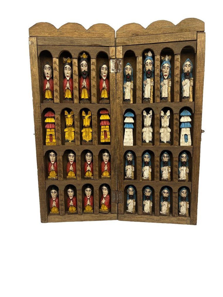 Chess set - Intagliati e dipinti a mano - Wood #1.0