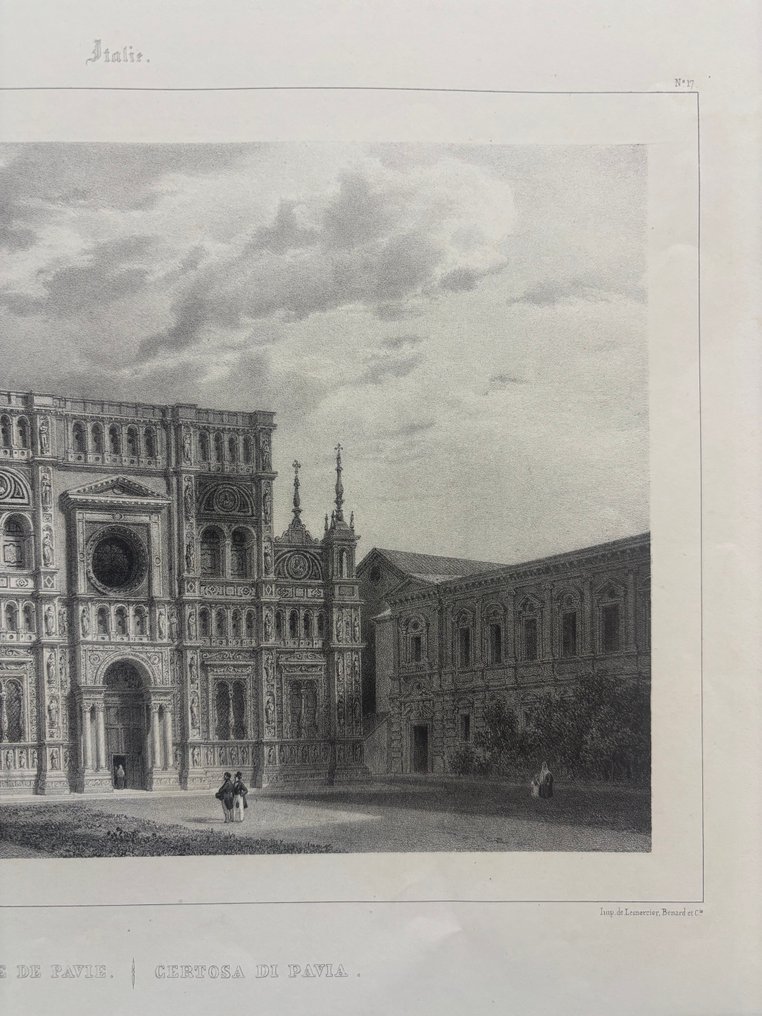 France - Pavia; Isidor L. Deroy - Certosa di Pavia - 1821-1850 #3.2