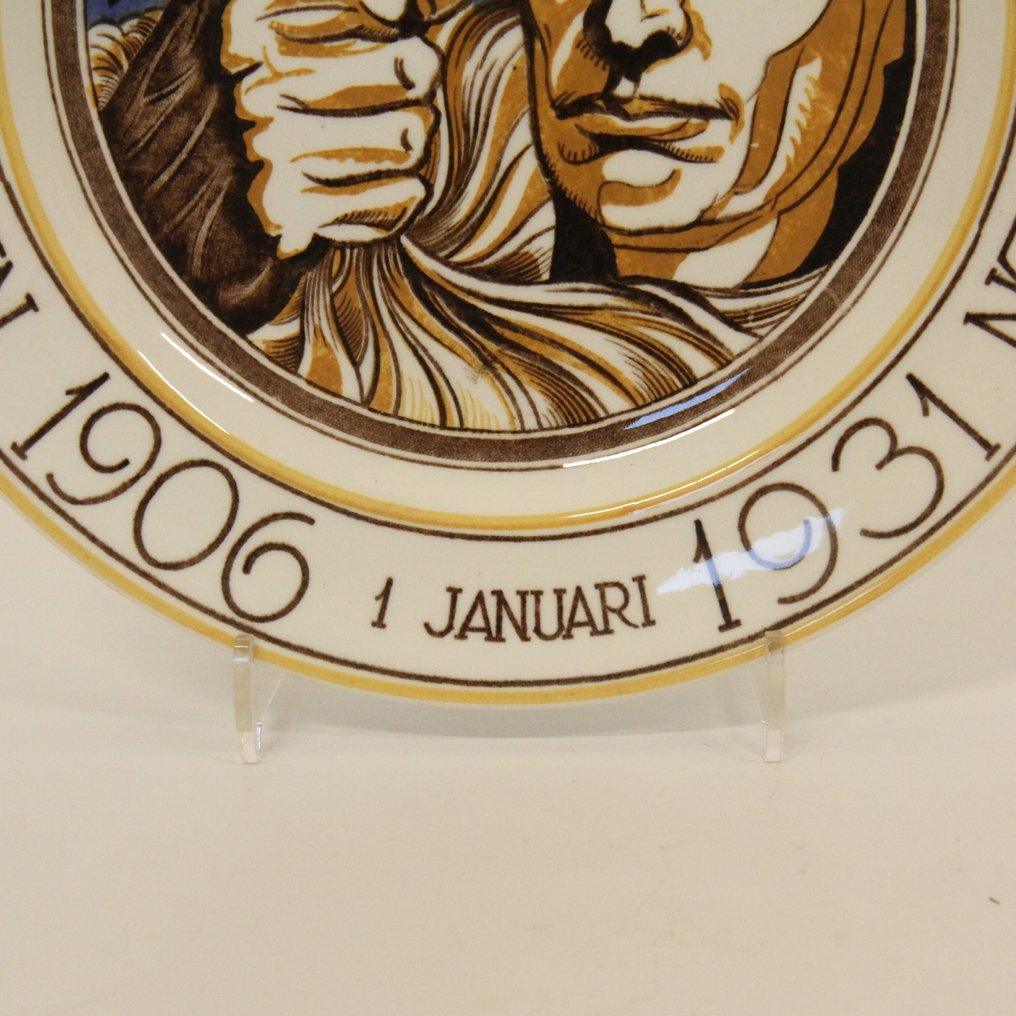 Art Deco wandbord  (1931) Vakbond NVV - De Sphinx v/h Petrus Regout - 牆板 - 陶瓷 #2.1