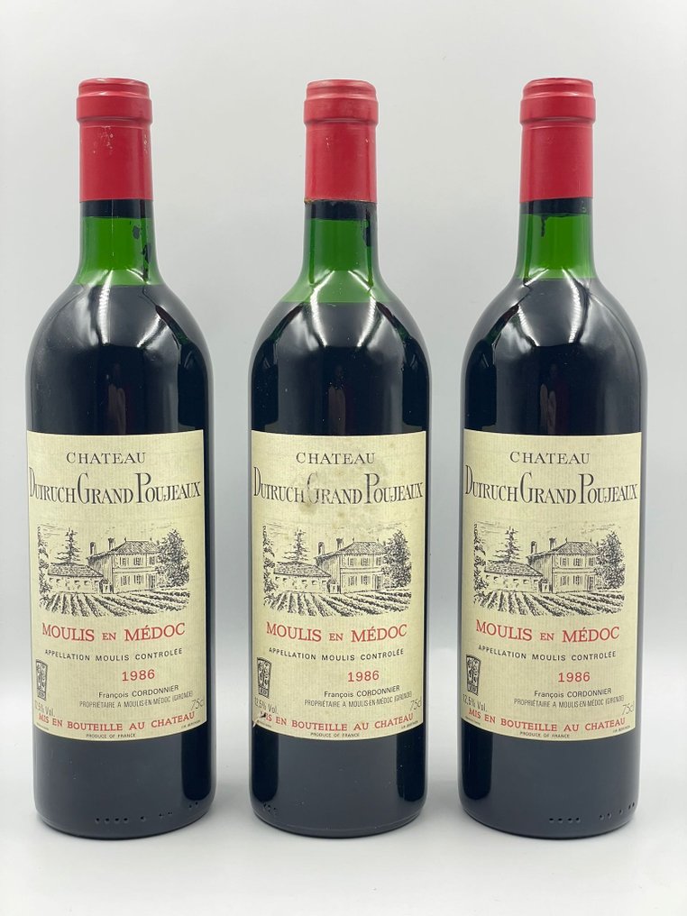 1986 Chateau Dutruch Grand Poujeaux - Moulis en Médoc - 6 Bottles (0.75L) #2.1