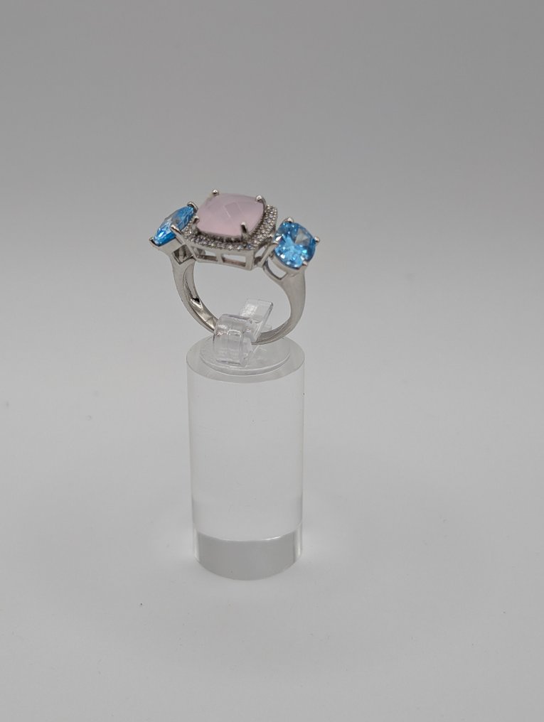 Sans prix de réserve - Bague Argent Quartz - Saphir #1.0