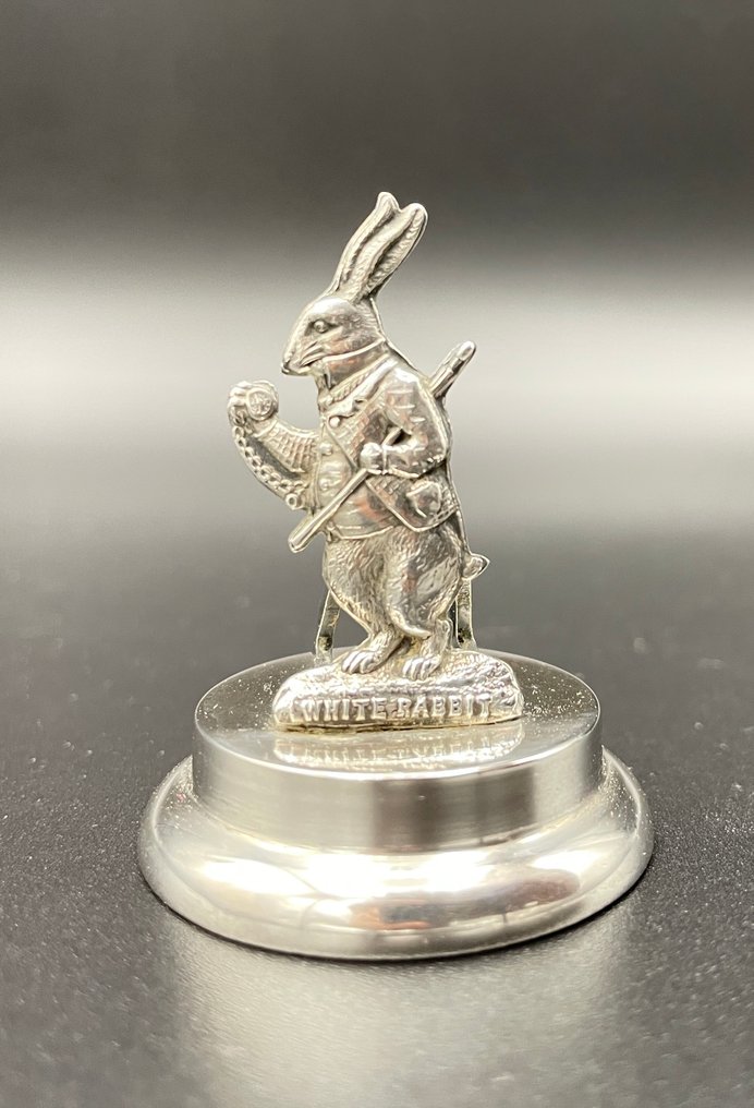 Miniature figurine - “White Rabbit” Alice in Wonderland - Silver #1.0
