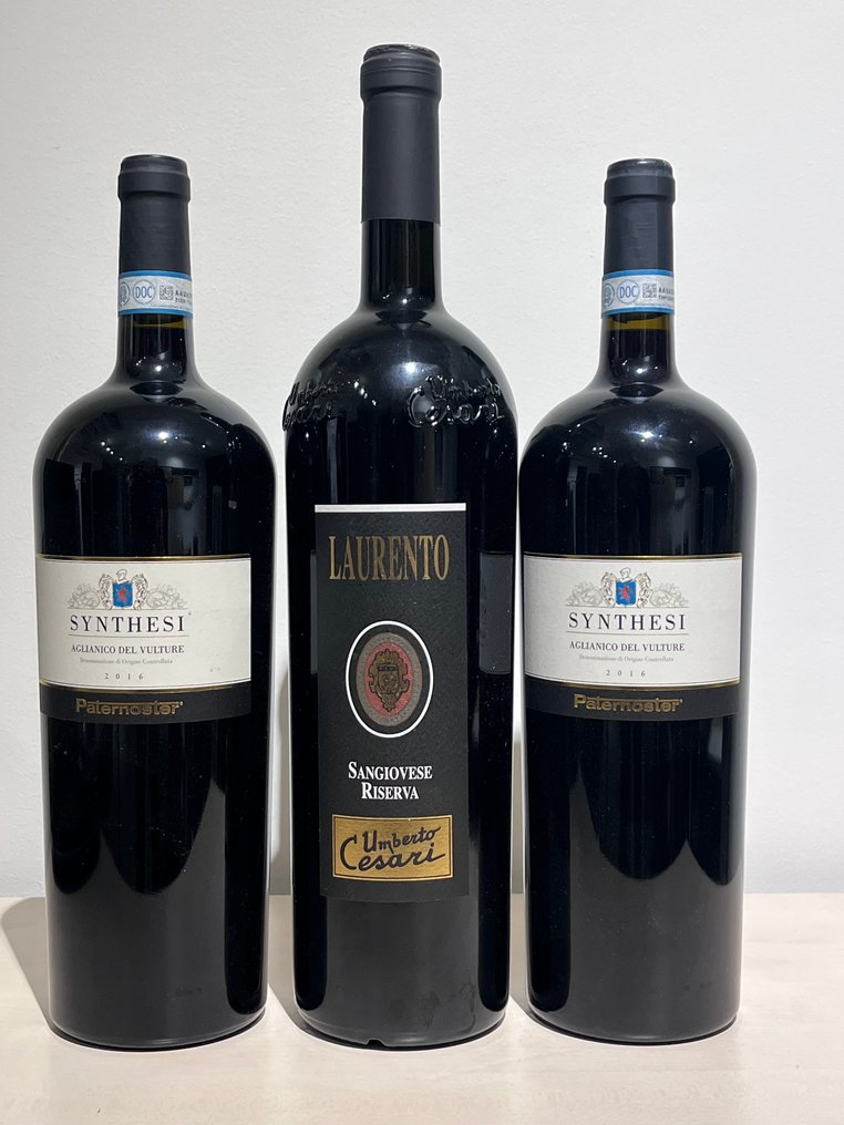 2016 Paternoster Synthesi x2 & Umberto Cesari Laurento Riserva - Aglianico del Vulture - 3 Magnum (1,5 L) #1.0