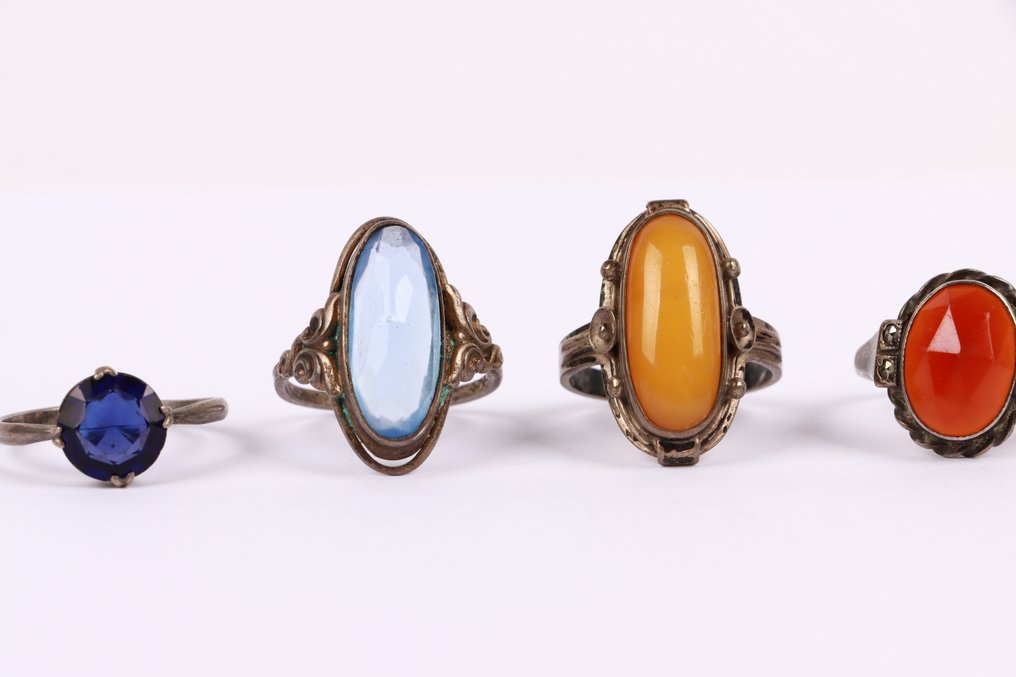 沒有保留價 - 戒指 銀 - 7件古董 #3.2