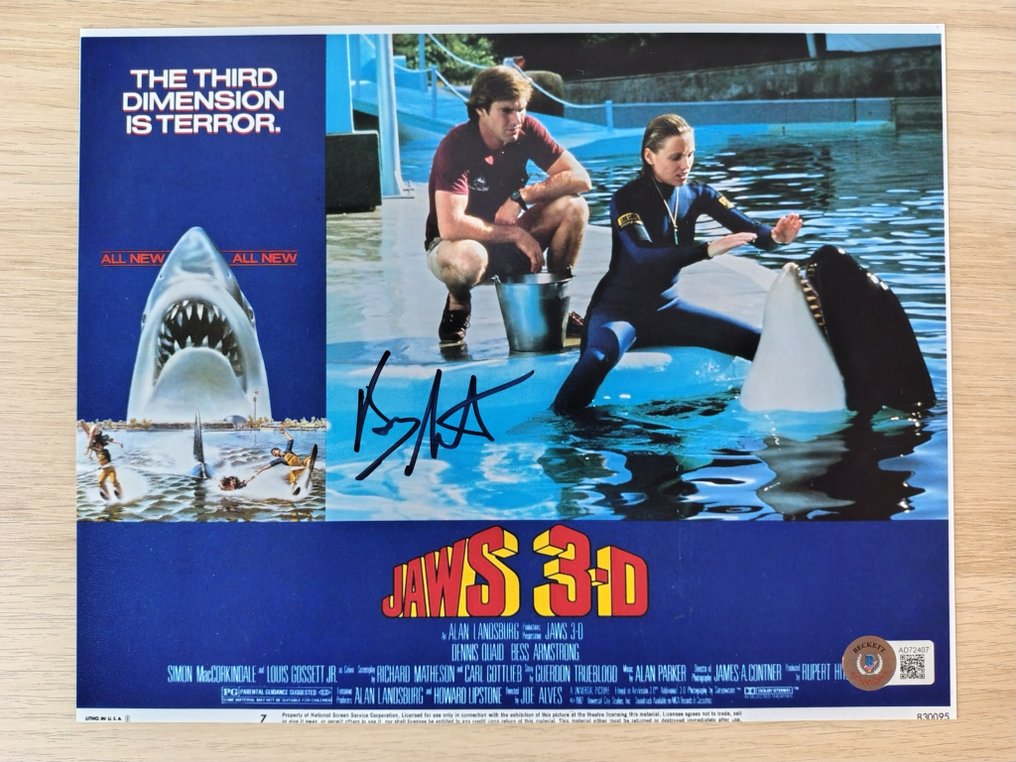 Jaws 3D - Bess Armstrong (Kathryn Morgan) - Autograph, Photo with Beckett COA #2.1