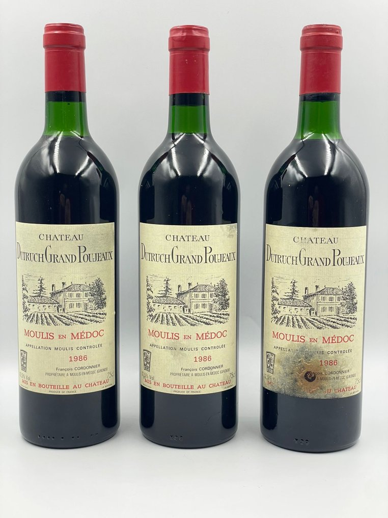 1986 Chateau Dutruch Grand Poujeaux - Moulis en Médoc - 6 Bottles (0.75L) #4.3
