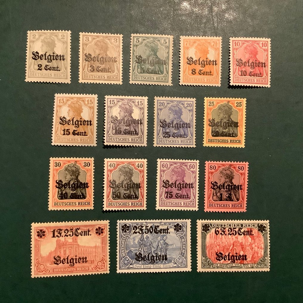 德意志國- 佔領比利時 （1914-1918）(Etappengebiet) 1916 - 第二次配股，超额认购比利时 - OBP OC 10/25 #3.2