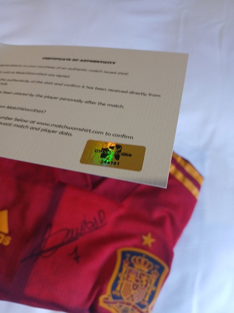 Selección Española - 意大利 - 西班牙 2021年10月6日 比赛问题 - Yeremy Pino - 2021 - 足球衫 #4.3