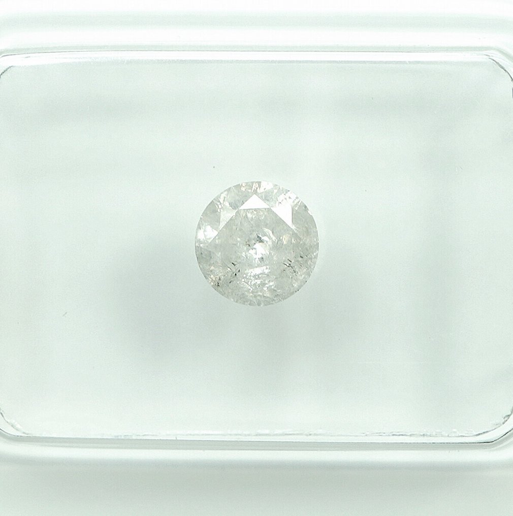 χωρίς τιμή ασφαλείας - 1 pcs Διαμάντι (Φυσικό) - 0.50 ct - Στρογγυλό - G - I3 - Gem Report Antwerp (GRA) #2.1